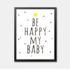 Happy Textual Framed Wall Art