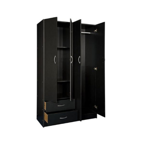 Free Standing Black Wardrobe