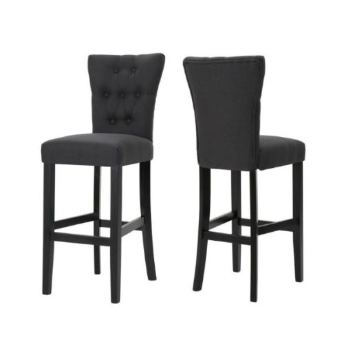 Black Padded Bar Stool