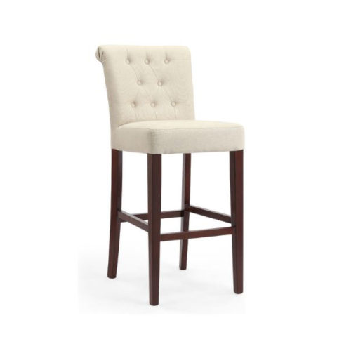 Cream Fabric Bar Stool