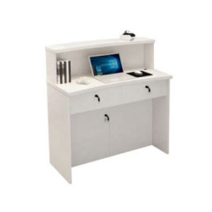 DHN White Reception Desk