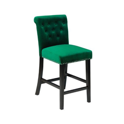 Tufted Green Bar Stool