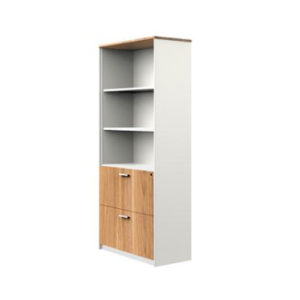 White Brown Storage Cabinet