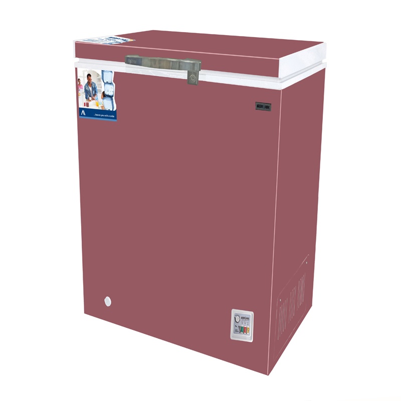 bruhm 100l chest freezer red