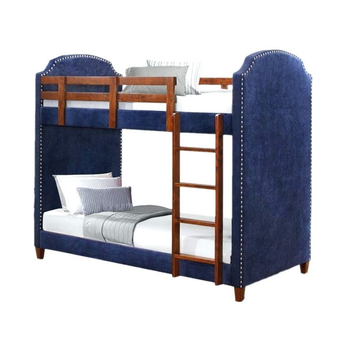 Coaster Upholstered Bunk Bed In, Tufted Bunk Bed