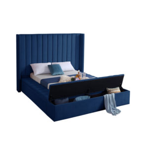 Rich Blue King Size Bed