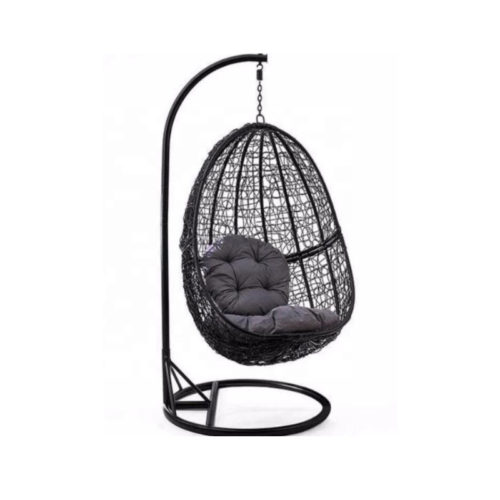 Black Hanging Rattan Chair