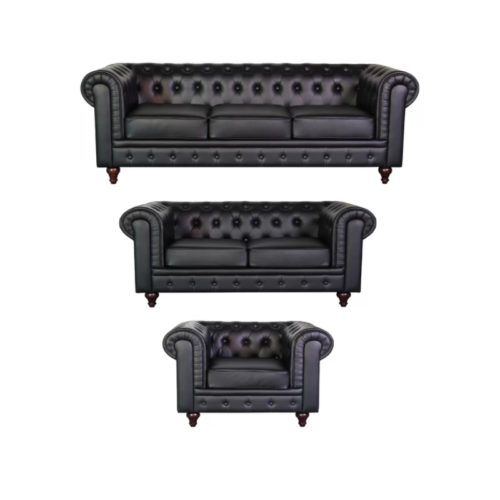 Black Leather Sofa Set Available, Sofa Set Leather Furniture