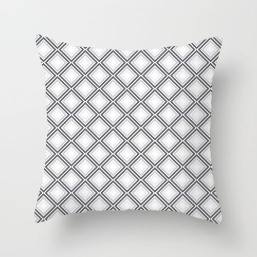 Monochrome Pattern Throw Pillow