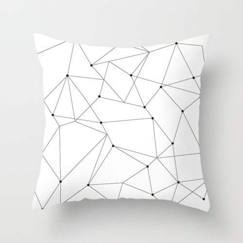 Monochrome Throw Pillow B