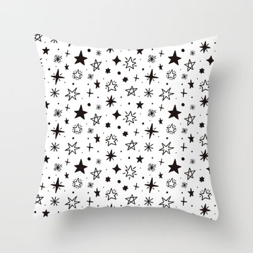 Monochrome Throw Pillow D