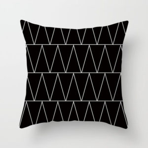 Monochrome Throw Pillow E