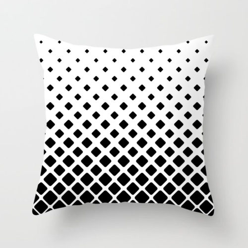 Monochrome Throw Pillow F