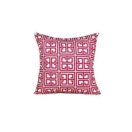 Red Geometric Pillow B