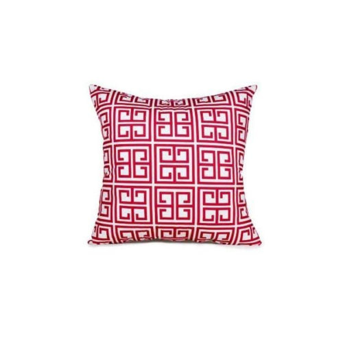 Red Geometric Pillow B