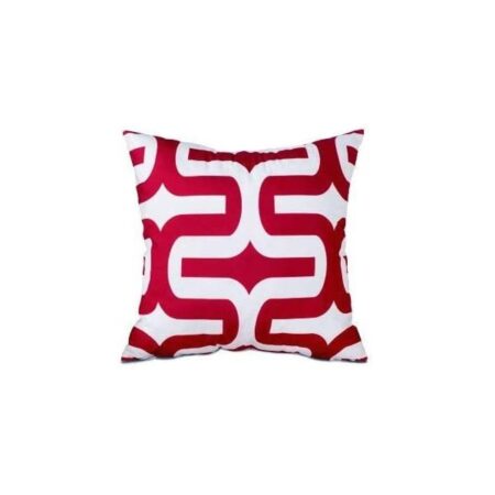 Red Geometric Pillow C