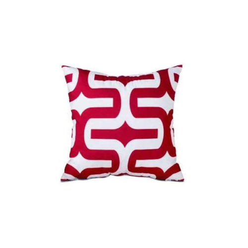 Red Geometric Pillow C