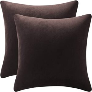 Chocolate Square Throw Pillow