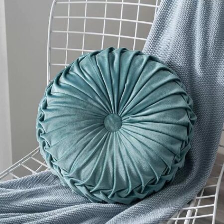 Mint Pleated Throw Pillow