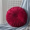 Red Pleated Throw Pillow