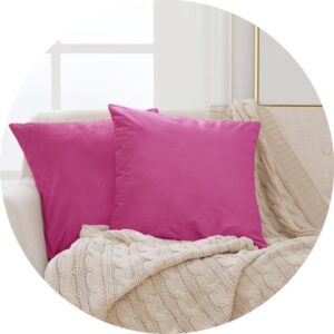 Pink Square Throw Pillow