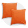 Orange Square Throw Pillow