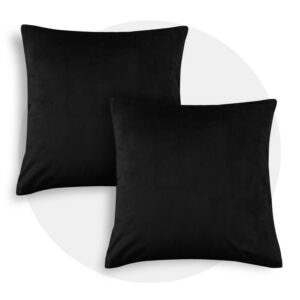 Black Square Throw Pillow