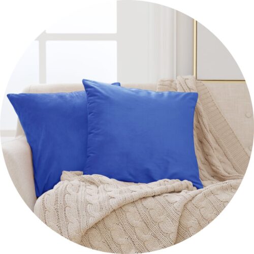 Sky Blue Square Throw Pillow