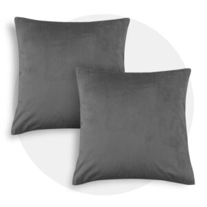 Grey Square Throw Pillow