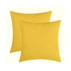 Yellow Square Throw Pillow