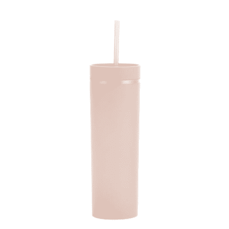Skinny Tumbler with Straw and Lid - Sand