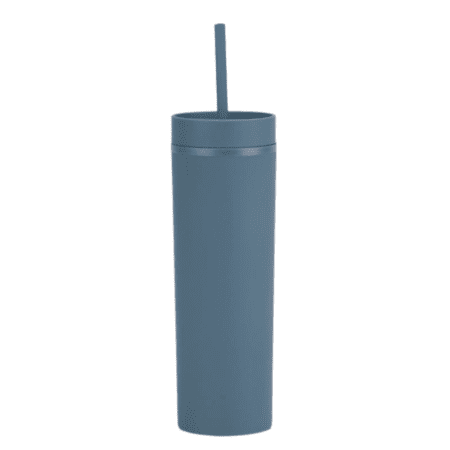 Skinny Tumbler with Straw and Lid -Ink Blue