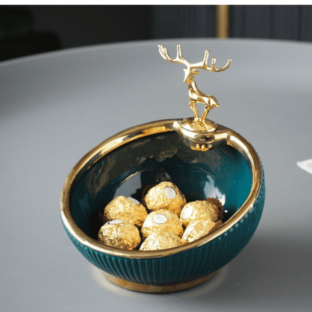 Green Ceramic Key Storage Bowl