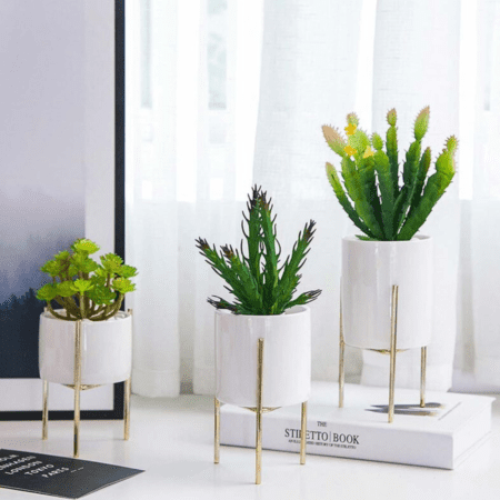 Bloom Ceramic Table Pot Set - 3 Pcs