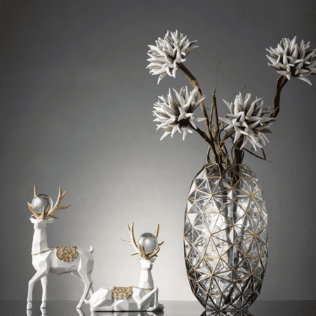 Crystal Prism Glass Vase - Oval