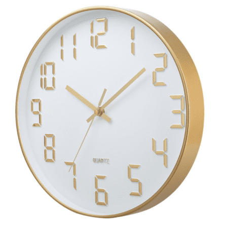 Gold 3D Silent Wall Clock